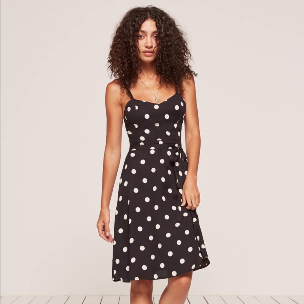 {reformation} polkadot tie dress - Picture 4 of 5